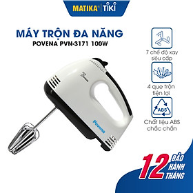 Mua Máy đánh trứng POVENA máy trộn đa năng 2 đầu xoay 7 cấp độ tiện lợi PVN-3171 - Hàng chính hãng