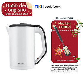 Bình Đun Siêu Tốc 2 lớp Lock&Lock EJK738WHT (1.7 Lít) - Trắng - Hàng chính hãng