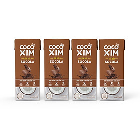 Combo 4 Hộp Sữa Dừa Socola - Sự kết hợp độc đáo giữa 100% từ Dừa Nguyên chất & Socola thượng hạng CB4.SD.SCL180TI COCOXIM