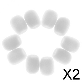 2xMini Microphone Sponge Windscreen Pack of 10 White