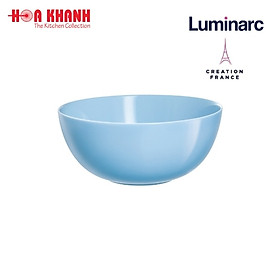 Tô Thủy Tinh Luminarc Diwali Light Blue 21cm đựng thức ăn, cường lực, kháng vỡ - Bộ 3 cái - P2614