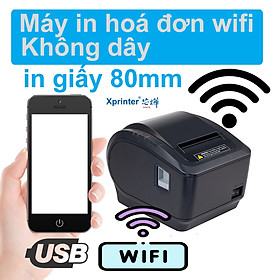 Máy in hoá đơn bán hàng không dây, có dây Xprinter khổ in rộng 80mm ( hàng nhập khẩu)