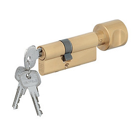Mua Ruột khóa Hafele 65mm (1 đầu chìa 1 đầu vặn) - Màu đồng bóng/916.96.666