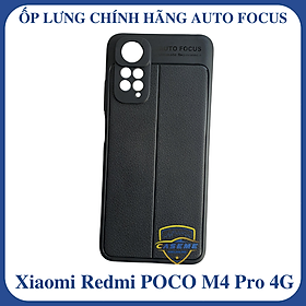 Ốp lưng cho Xiaomi POCO M4 Pro 4G silicon giả da, chống sốc Auto Focus - Hàng Chính Hãng