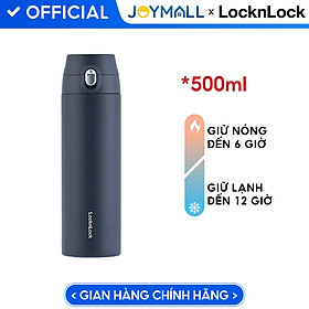 Mua Bình Giữ Nhiệt LocknLock Featherlight One-touch Tumbler màu xanh navy LHC3257NVY 500ml - Hàng chính hãng  nắp bật tiện lợi - JoyMall