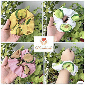 Cột tóc vải scrunchies quả bơ