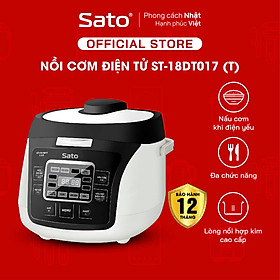 Mua Nồi cơm điện tử SATO ST-18DT017 1.8L dùng cho 4 đến 6 người lớn  nồi cơm thông minh đa chức năng  nấu cơm  nấu cháo  hầm  làm bánh  nấu cơm khi điện yếu - Miễn phí vận chuyển toàn quốc - Hàng chính hãng