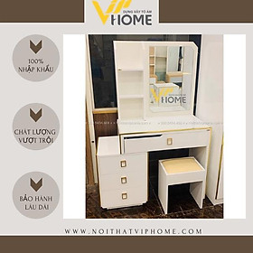 Mua Bàn trang điểm  bàn phấn kèm gương tích hợp đèn LED kèm nút cảm ứng thông minh và ngăn kéo để đồ tện lợi BTD-8001