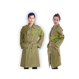 Mua áo mưa măng tô dáng bộ đội