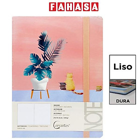Sổ Ghi Chú Mèo Lười A5 - Giấy Trơn - 192 Trang 80gsm - Cervantes PB829-88 - Mẫu 1