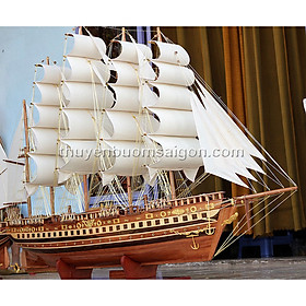 Thuyền buồm gỗ phong thủy trang trí France II Limited Edition dài 120cm