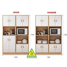 Tủ để đồ nhà bếp nhiều ngăn VKS06BB - Nội thất lắp ráp Viendong Adv