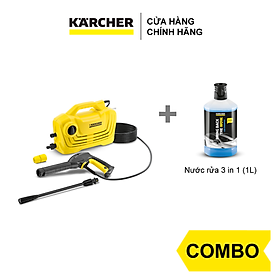 Combo Máy phun rửa áp lực cao Karcher K2 classic + Nước rửa 3 in 1 1L