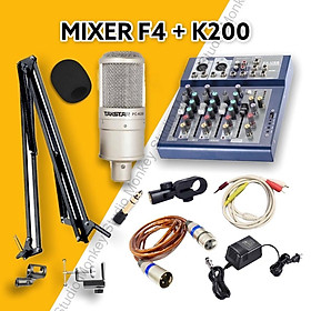 Mua Bộ Mic Hát Livestream Mixer F4 & Mic TAKSTAR PC K200 Chất Lượng Cao  Âm Thanh Cực Kỳ Sống Động - Hàng Chính Hãng