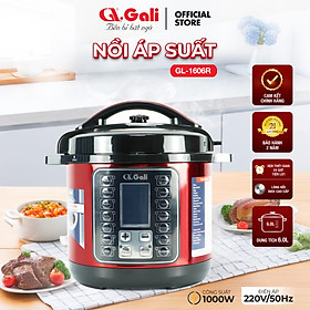 Mua Nồi Áp Suất Điện Gali GL-1606R. Dung tích 6L  nồi đa năng 14 chức năng nấu. Thiết kế hiện đại  nhỏ gọn. Hàng chính hãng bảo hành 24 tháng.