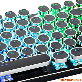 104 Phím Tròn Retro Keycaps Double Shot Tự Làm Máy Đánh Chữ Keycap Cho Đẳng Cấp Người Chơi Có Đèn Nền Bàn Phím Cơ Tròn Nắp Phím - Black