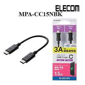 Mua Dây cáp USB chuẩn C (C-C)  1.5m ELECOM MPA-CC15NBK - Hàng chính hãng