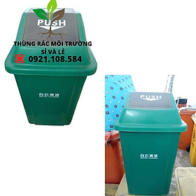 THÙNG RÁC NHỰA BAIYUN NẮP LẬT 25L(XÁM,XANH)