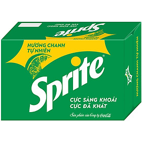 Thùng 24 Lon Nước ngọt có gas Sprite lon Mi nhon (250ml x24)