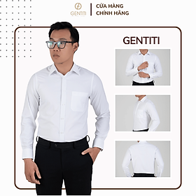 Áo sơ mi nam dài tay có túi màu trắng GENTITI by Thái Tuấn - 1C815HAKT101