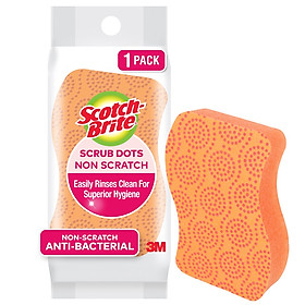 Mua Miếng rửa chén hạt nổi siêu sạch Scotch Brite 3M đa năng  công nghệ độc quyền mới  mút kháng khuẩn ngăn vi trùng  không gây mùi  không bám cặn bẩn  dễ dàng vệ sinh (Màu cam/ Màu xanh lục)