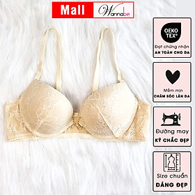 Áo ngực mút dày Wannabe AN32B áo chíp cài trước, phối ren hoa cách điệu