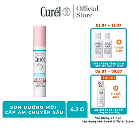 Son Dưỡng Môi Cấp Ẩm Chuyên Sâu Curel Intensive Moisture Care Moisture Lip Care Cream (Light Pink - Hồng Nhẹ) (4.2g)