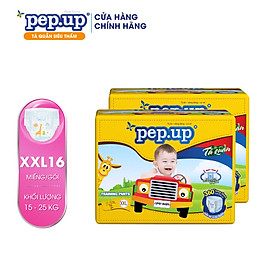 Combo 2 Gói Tã Quần Pep.up Vàng - Size XXL (16 Miếng/Gói)