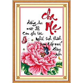 Mua Tranh thêu chữ thập  Cha mẹ DLH-222776