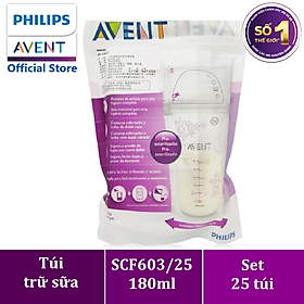 Bộ 25 Túi trữ sữa Philips Avent dung tích 180ml túi_603.25