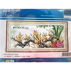 Tranh Thêu Chữ Thập MAI KHAI PHÚ QUÝ X8280