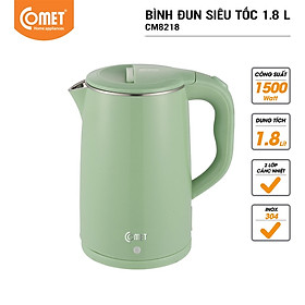 Mua Bình Đun Siêu Tốc COMET inox 304 1.8L CM8218 - Hàng chính hãng