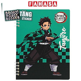 Sổ Lò Xo A5 - Kẻ Ngang - 120 Trang 100gsm - Nhân Vật Demon Slayer - Thiên Long MB-023/DS - Tanjiro