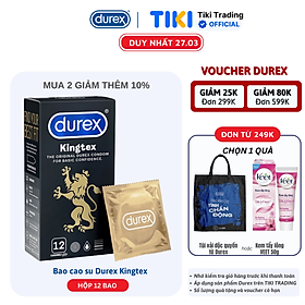 Bao cao su Durex Kingtex 12 bao