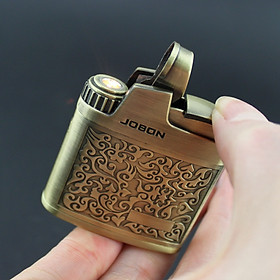 Vỏ Hột Quẹt Bật Lửa Gas Jobon ZB-318 Thiết Kế Đẹp Độc Lạ Họa Tiết Hoa Văn Cổ Sang Trọng - Dùng Gas Đá Cao Cấp