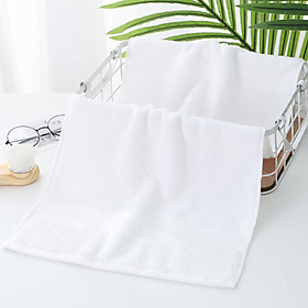 Khăn tắm Khăn lau mặt Cotton 100% Mềm Êm Dày dặn Màu trơn Nhấn viền họa tiết 74x33cm