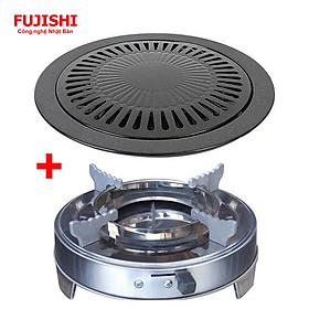 Mua COMBO Bếp cồn inox Fujishi + Vỉ nướng tráng men chống dính - Hàng chính hãng