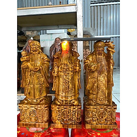 Mua Bộ tượng phật tam đa phúc lộc thọ bằng gỗ huyết long đẹp long lanh kt cao 30×11×9cm