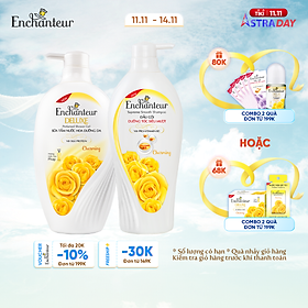 Combo Dầu Gội và Sữa tắm nước hoa Enchanteur Charming 650g/Chai