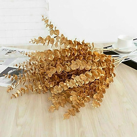 Mua Cành lá khuynh điệp vàng 5 nhánh cao 90 cm - Lá táo nhập khẩu decor trang trí cắm đào đông siêu đẹp