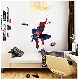 Decal dán tường người nhện 4 siêu anh hùng trang trí phòng bé yêu đẹp DKN158 (115 x 65 cm)