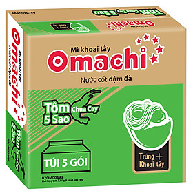 Thùng 30 Gói Mì Omachi Hương Vị Tôm Chua Cay 5 sao 78gr Gói