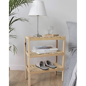 KỆ ĐỰNG GIÀY GỖ 3 TẦNG HÀN QUỐC MÀU GỖ TỰ NHIÊN - BENCH 3F NATURAL SIZE 500