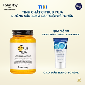Tinh chất Citrus Yuja dưỡng sáng da & cải thiện nếp nhăn _ Farmstay Citrus Yuja Vitalizing Ampoule