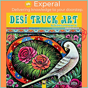 Hình ảnh Sách - Desi Truck Art Wall Calendar 2024 (Art Calendar) by Unknown (US edition, paperback)