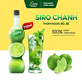 Siro Chanh Freshy Lime Syrup Nguyên Liệu Pha Chế Trà Sữa Chai 710ml