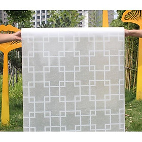 Mua 5M Giấy Dán Kính Họa Tiết ô vuông trắng không cần keo - khổ 0.45m