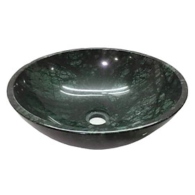 Mua LAVABO ĐẶT BÀN ĐÁ ĐÁ TỰ NHIÊN TRÒN MỎNG MÀU XANH ẤN ĐỘ BST40
