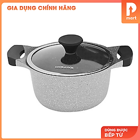 BÁO GIÁ Mua Nồi Lock | Shopee Lazada Sendo Tiki mới nhất 18 Nồi Lock&Lock Stone 2 Tay Cầm LCA6202D-IH (20cm)