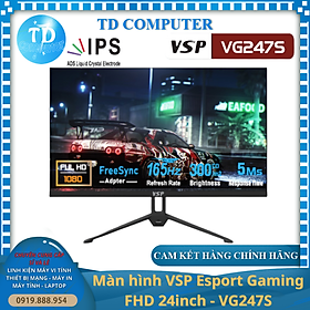 Mua Màn hình vi tính VSP VG247S 24inch Gaming (23.8  IPS Full HD 165Hz  HDMI+DisplayPort) - Hàng chính hãng TECH VISION phân phối